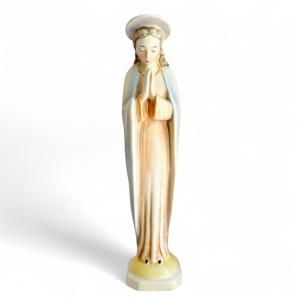 Antique German Hummel Virgin Mother Mary MADONNA With halo Statue Figurine #’d - Picture 1 of 9